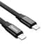 Кабель Baseus Two-in-one Portable Cable USB to Lightning + MicroUSB 2A 0.23m CALMBJ-01 Black - миниатюра 4