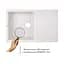 Кухонна мийка Lidz 790x495/230 WHI-01 (LIDZWHI01790495230), Білий - мініатюра 3