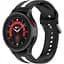 Браслет D2 для Samsung Galaxy Watch 6 Classic 43mm 6 Classic 47mm - чорно-білий ширина кріплення 20мм силікон Watchbands (W17-1WB21977156) - мініатюра 1