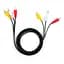 Кабель мультимедійний 3RCA to 3RCA 1.8m Vinga (VCP3RCA1.8) - мініатюра 3