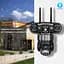 IP-камера уличная с тройным объективом XON Wi-Fi 1080P SmartCam (TCWEW23VB 3985) Черная - миниатюра 5