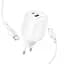 СЗУ Borofone BA93A Lustrous PD20W+QC3.0 (1USB-A/1C) + кабель Type-C to Type-C White - миниатюра 3
