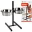 Flamingo H-Stand With Dishes фламінго миски для собак на штативі, нержавійка, l, 2х4 л h=60 см - мініатюра 1