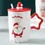 Чашка новогодняя Snowman с крышкой и ложкой Санта-Клаус 360 мл Белая - миниатюра 2