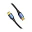 Кабель мультимедійний HDMI M to HDMI M 2.0m 8K cotton braided blue Vention (ALGLH) - мініатюра 2