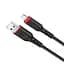 Кабель Hoco X59 Pisces Cable USB to Lightning 2,4A 1m Black - мініатюра 1