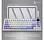 Клавіатура ігрова механічна бездротова Ajazz AK-650WP White-Purple RGB Flying Fish Switch Hot-Swap - мініатюра 14