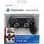 Sony DualShock 4 Version 2 (black) + Thumb Grips (накладки на стики, 4 шт.) - мініатюра 1