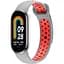Силіконовий ремінець Sport Xiaomi Mi Band 8 Grey/Red - мініатюра 1
