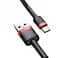 Кабель Baseus Cafule Series Cable USB to Type-C 3A 0.5m CATKLF-A91 Black-Red - миниатюра 3