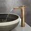 Смеситель для умывальника Rea Laguna antique gold brushed, высокий (REA-B8120) - миниатюра 3