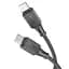 Кабель Hoco USB X101 Silicone Type-C ↔ Type-C 60W 1 м силиконовый провод для быстрой зарядки гаджетов черный - миниатюра 3