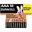 Батарейка AAA (LR03), лужна, Duracell Duralock Basic, 10 шт, 1.5V (MN2400 10BL) - мініатюра 1