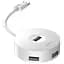 Хаб USB HUB Baseus Round Box USB3.0 to 1USB3.0/3USB2.0 0,1M CAHUB-F02 White - мініатюра 1