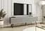 Тумба под телевизор Perfect Home Оро/Oro 3-дверная с черными ножками RTV175 MDF Серый (PFH-091344) - миниатюра 1