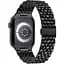 Браслет BeWatch для Apple Watch series 3/4/5/6 із шириною корпусу 42/44мм Link сталевий Чорний (1021401) - мініатюра 1