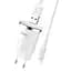 Мережевий зарядний пристрій 1USB Hoco C37A 2.4A White + USB Cable iPhone 8 - мініатюра 2