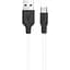 Кабель Hoco X21 Silicone Type-c charging cable Чорний Білий - мініатюра 1