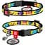 Ошейник для кошек Waudog Nylon Мохнатые монстры с QR паспортом XS 20-30x1 см - миниатюра 1