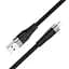 Кабель Hoco X53 Pisces Cable USB to Lightning 2,4A 1m Black - мініатюра 1