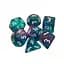 Набір кубиків Double Color Glitter 7 Dice Set - Aqua-Purple , 7 шт. (g7dglitdc02) - мініатюра 1