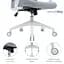 Офисное кресло OfficePro Harmony OC310-W-LG-LG (OC310-W-LG-LG) - миниатюра 14