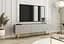 Тумба под телевизор Perfect Home Оро/Oro 3-дверная с золотыми ножками RTV175 Серый (PFH-091320) - миниатюра 1