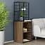 Стол-тумба трансформер Смарт 3/1 с этажеркой Ferrum-decor 1430x1450x500 Черный металл ДСП Дуб Сонома Трюфель 16 мм (FRD-105113) - миниатюра 5