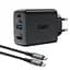 СЗУ Acefast A17 PD65W GaN (1USB-A/1C/1HDMI) + кабель Type-C to Type-C Black - миниатюра 2