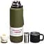 Термос High Bottle 1 л із заварником та фліп кришкою, оливковий Yiwu HP-14-28GR - мініатюра 4