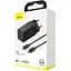 Сетевое зарядное устройство Baseus GaN2 Q.Charger C+C 45W With Mini Cable Type-C toType-C 60W White CCGAN-M02 - миниатюра 4