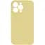 Чохол Silicone Case із захистом камери Full Apple iPhone 13 Pro Crem yellow - мініатюра 1