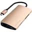 Адаптер Satechi Aluminum Type-C Multi-Port Adapter 4K with Ethernet V2 Gold (ST-TCMA2G) - мініатюра 1