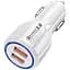 Автомобільний зарядний пристрій No Brand CWa 2USB PD18W QC 3.0 White (57050556) - мініатюра 1