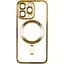 Чохол Metallic Full Camera Magsafe Apple iPhone 14 Pro Gold - мініатюра 1