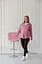 Женская рубашка для беременных стиля oversize из микровельвета Varna размер 2XL-3XL Lullababe пудровая - миниатюра 3