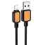 Дата кабель Hoco X108 Benefit USB to Lightning 2.4A (1m) Black - мініатюра 1