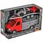 Автомобіль Tigres Mercedes-Benz Sprinter бортовий з лафетом масштаб 1:24 червоний (39669) - мініатюра 1