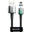 Кабель Baseus Zinc Magnetic Cable USB to Lightning 2.4A 1m CALXC-A01 Black - мініатюра 1