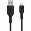 Дата кабель USB 2.0 AM to Lightning 1.0m black Belkin (CAA002BT1MBK) - миниатюра 2