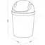 Відро для сміття MBM My Home з кришкою 1.6 л сіре (BIN-10 1.6L GRAY) - мініатюра 5