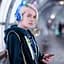 Навушники бездротові Cat ear VZV-24M Bluetooth з різнокольоровим LED підсвічуванням та котячими вушками Сині - мініатюра 4