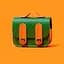 Шкіряний футляр Briefcase для навушників AirPods Pro 2 / Pro Green / Orange - мініатюра 2