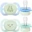 Пустышка Philips Avent Ultra start Nighttime для младенцев 0+ месяцев 2 шт. (SCF075/08) - миниатюра 1