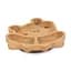 Детская бамбуковая секционная тарелка Miniland Wooden Plate Frog, на присоске, коричневый с зеленым - миниатюра 2
