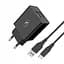 Зарядний пристрій SkyDolphin SC30T (2USB, 2.1A) Black + кабель USB Type-C (SDMZP-000171) - мініатюра 1