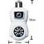IP камера відеоспостереження в патрон RIAS V380-E27 (v380 APP) Wi-Fi 2 об'єктива 2MP+2MP White - мініатюра 5