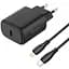 Зарядний пристрій Proove Silicone Power 2 20W (Type-C) + Cable Type-C to Lightning (1m) black (WCSP22010001) - мініатюра 1