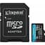 Карта пам'яті Kingston MicroSDXC 128GB Canvas Go! Plus class10 UHS-I U3 V30 +adapter SD (SDCG4/128GB) - мініатюра 1