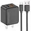 СЗУ Amaya E113UC PD25W+QC3.0 (1USB-A/1C) + кабель USB to Type-C Black - миниатюра 1